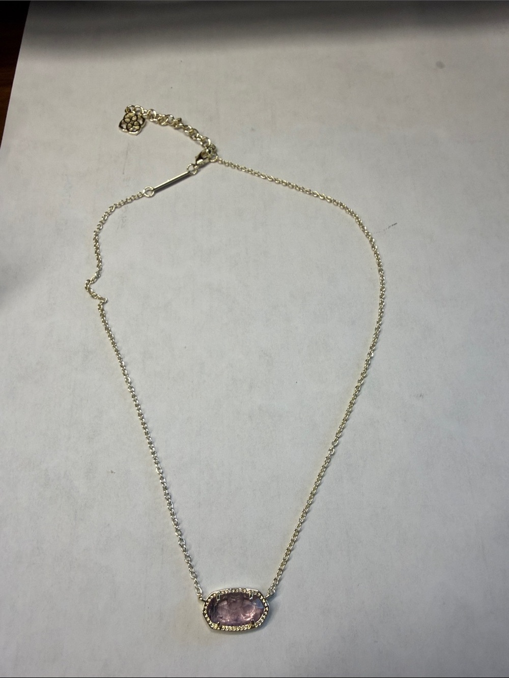 Kendra Scott Carole Amethyst Gold Long Pendant Necklace – Retired